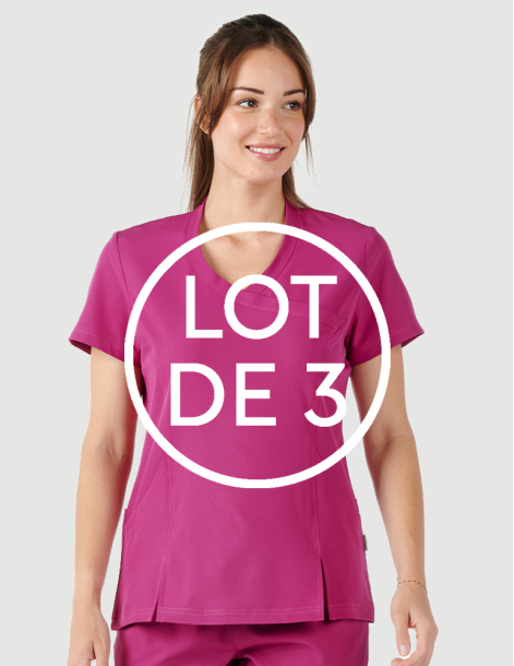 Tenue médicale femme couleur fuchsia - Medical Sportswear marque Fit for Work by Belissa