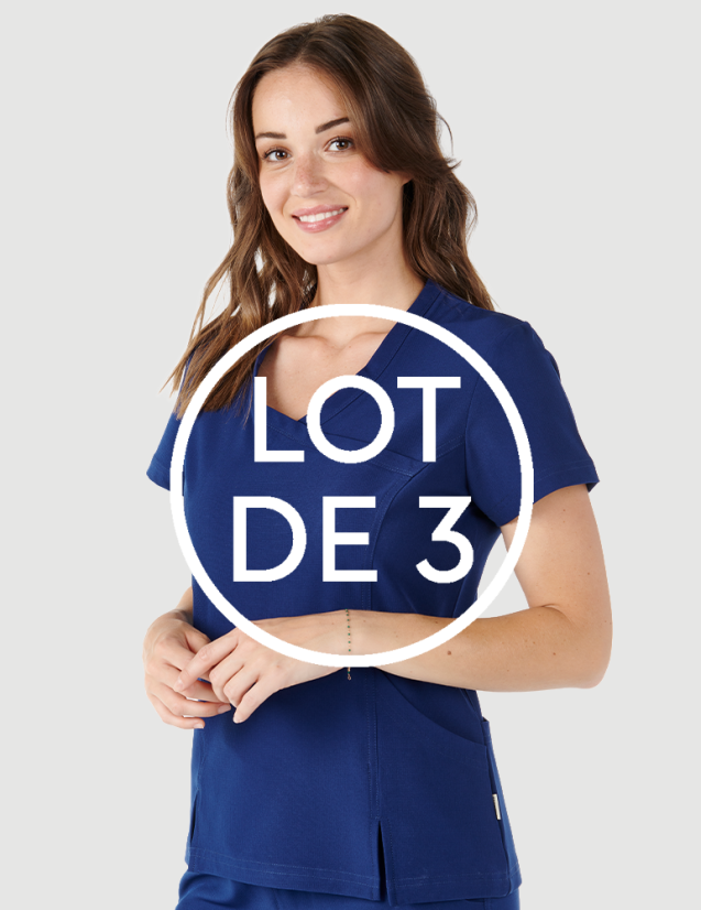 Tenue médicale femme couleur Marine - Medical Sportswear marque Fit for Work by Belissa