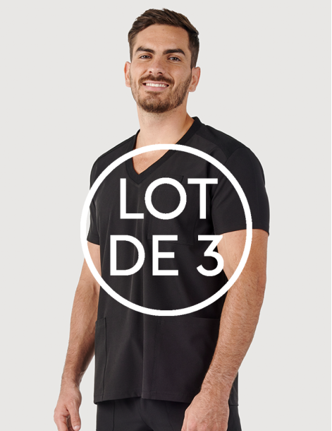 Tunique médicale homme - couleur turquoise - col en V - Marque Fit for Work by Belissa - Medical sportswear 2