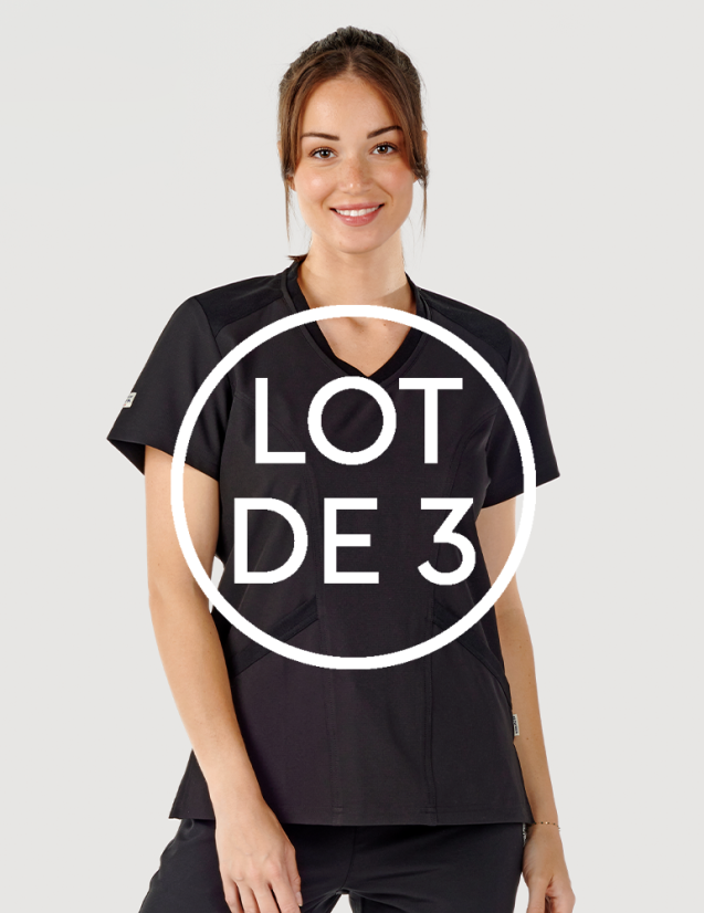 Tunique médicale couleur noir - Marque Fit for iWork by Belissa - Medical sportswear