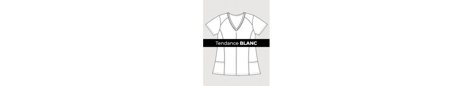 Tenues médicales blanc-couleur ou blanc uni