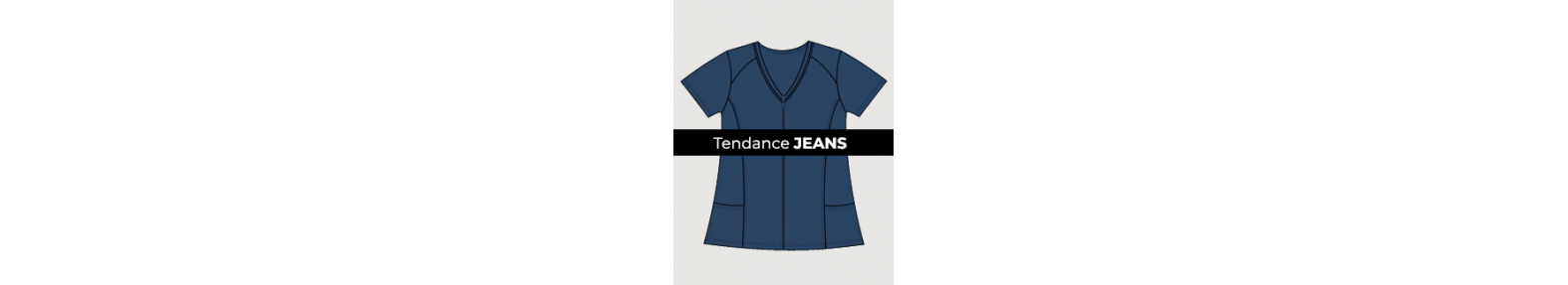 Blouse jeans stretch pour kiné - Style, résistance et confort !