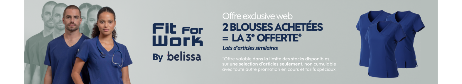 blouse medicale - pantalon medical  | Fit4work by Belissa