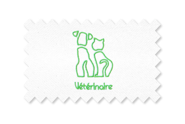 Broderie blouse médicale vétérinaire